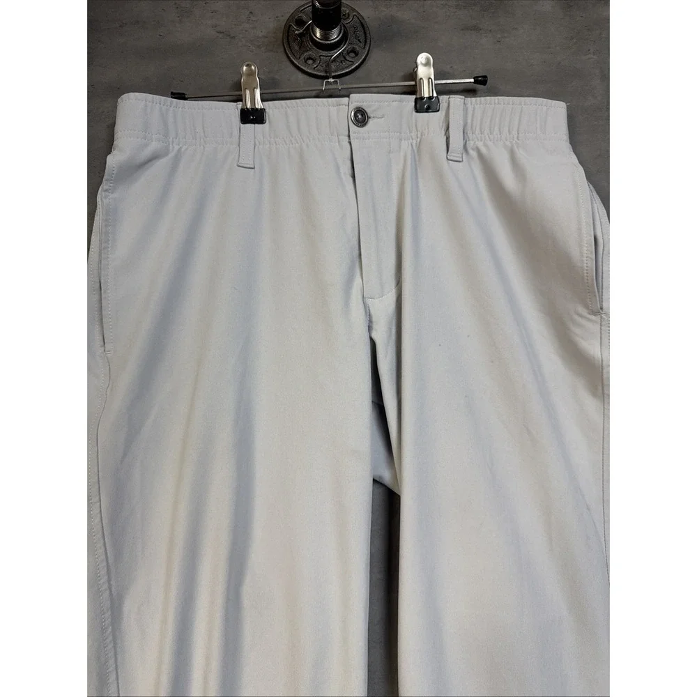 Gray Under Armour performance/golf pants 34x32  Thick Elastic Waistband